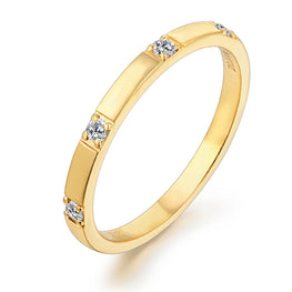 Moissanite 18KGold Plated Ring
