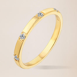 Moissanite 18KGold Plated Ring